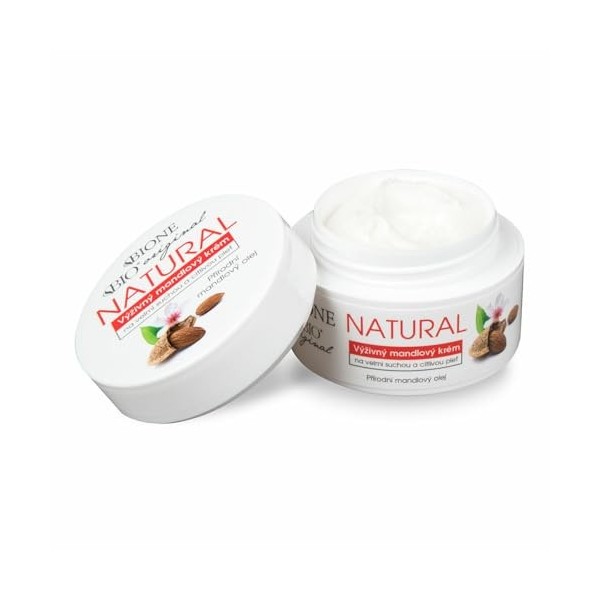 Bione Cosmetics - Crème pour le visage à lamande - 51 ml - Soin hydratant avec huile damande et vitamine E - Cosmétique nat