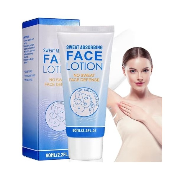 Lotion pour le visage absorbant la sueur, décourage la transpiration, anti-transpirant, lotion anti-transpirante et contrôle 