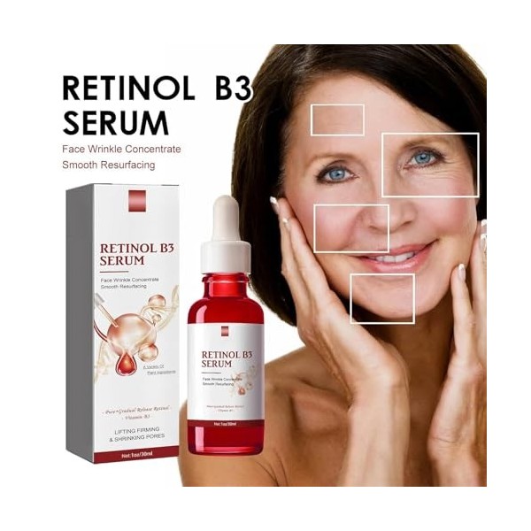 Grgowe 2Pc Nouveau Sérum Rétinol B3,Essence Anti-Rides Au Rétinol,Sérum Facial Au Rétinol,Rétinol Hydratant Et Anti-Rides Ess
