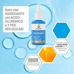 Serum visage RAFFERMISSANTE avec ACIDE HYLURONIQUE de 3 POIDS MOLECULAIRE - 30 ml avec action raffermissante et hydratante