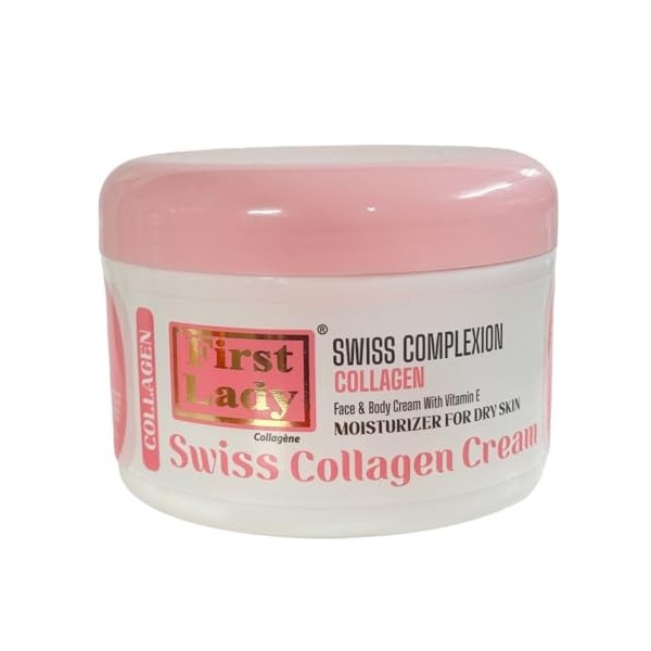 First Lady - Swiss Complexion collagène Creme de la peau élastine Hydratant Visage et Corps avec Vitamine E 500ml