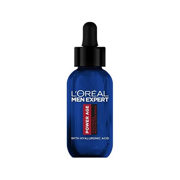 LOréal Paris Sérum dacide hyaluronique dacide hyaluronique de puissance des hommes experts, 30 ml