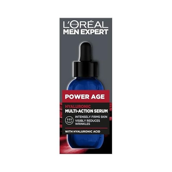 LOréal Paris Sérum dacide hyaluronique dacide hyaluronique de puissance des hommes experts, 30 ml
