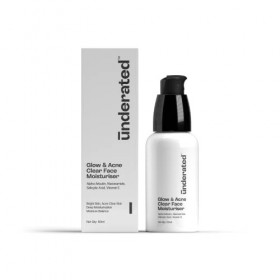 UNDERATED Glow & Clear Face Moisturiser Cream with Salicylic Acid & Vitamin E | Lightweight Hydration for Fresh-Looking Skin 