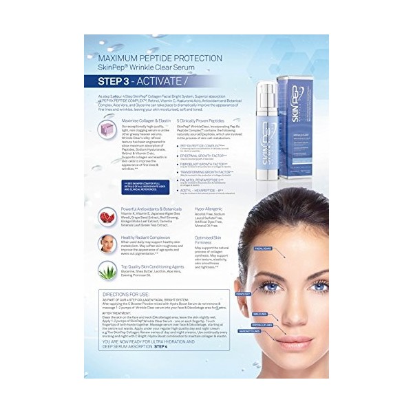 SkinPep ® Wrinkle Clear Serum 30ml Crème Jour et Nuit