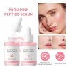 Sérum Pink Glow avec peptides dADN de saumon, sérum coréen éclaircissant la peau pour femme, traitement hydratant, améliore ...