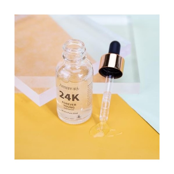 Forever Young 24K Gold Serum Anti-Ageing Anti-Wrinkle Formula Collagen Moisturizing Skin Care Face Serum - Targets Pigmentati