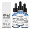 Sérum Visage aux Peptides de Cuivre, Crème Raffermissante et Anti-Âge, Stimule la Production de Collagène, Formule Hydratante...
