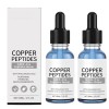 Sérum Visage aux Peptides de Cuivre, Crème Raffermissante et Anti-Âge, Stimule la Production de Collagène, Formule Hydratante...