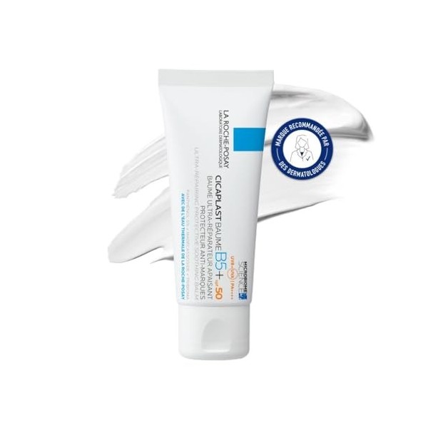 La Roche-Posay - Cicaplast Baume B5 SPF 50 - Crème Cicatrisante Réparatrice et Apaisante - Crème Visage et Corps Enrichie en ...