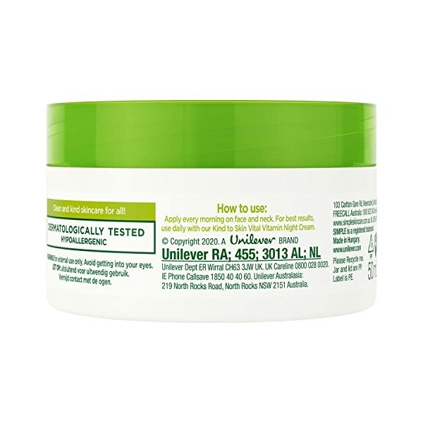 Genre Simple Pour La Peau Vital Crème De Jour De Vitamine 50Ml Crème Jour et Nuit