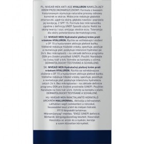 NIVEA MEN Hyaluron Crème anti-rides anti-âge avec acide hyaluronique pour homme 50 ml