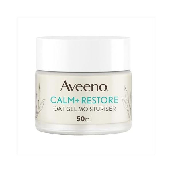 Aveeno Face Calm + Restore Gel hydratant au lait davoine, 50 ml, Lemballage peut varier