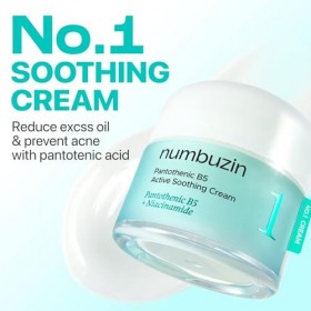 numbuzin N°1 Crème | Apaisante à lacide pantothénique B5 | Hydratante légère, acide pantothénique, Niacinamide | Contrôle ex