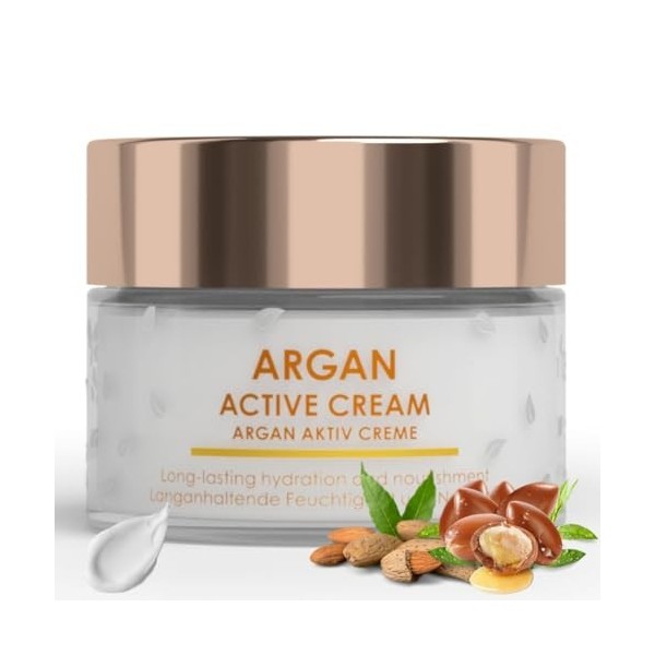 Green idea – Crème Anti-Âge légère– Précieux Argan – Jour ou Nuit – Soin visage anti-âge pour peaux sèches et sensibles – Hui