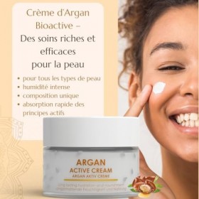 Green idea – Crème Anti-Âge légère– Précieux Argan – Jour ou Nuit – Soin visage anti-âge pour peaux sèches et sensibles – Hui