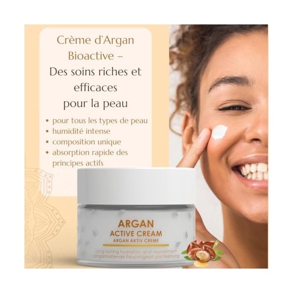 Green idea – Crème Anti-Âge légère– Précieux Argan – Jour ou Nuit – Soin visage anti-âge pour peaux sèches et sensibles – Hui