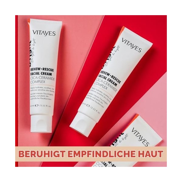 VITAYES Cica-Ceramide Crème hydratante et réparatrice pour le visage