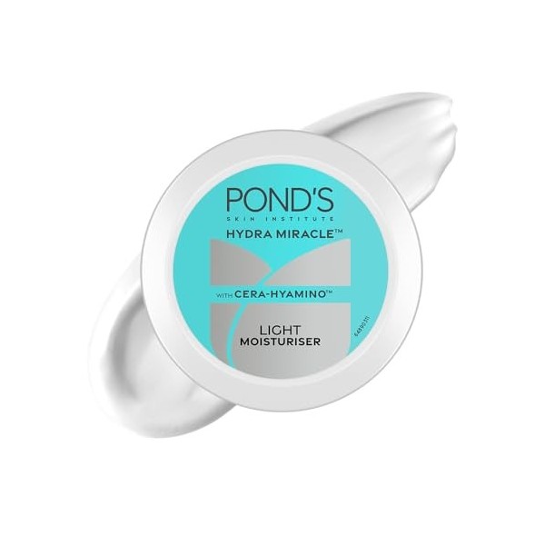 PONDS Crème hydratante légère pour le visage 200 ml, crème légère non grasse avec vitamine E pour une peau douce et éclatant
