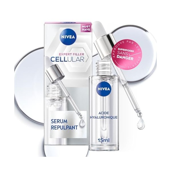 NIVEA Cellular Expert Filler Sérum Éclat à la Vitamine C 1x 30 ml — Sérum visage enrichi en Vitamine C & E et Acides Aminés C...