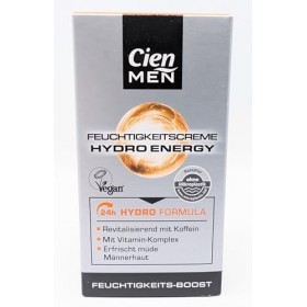 Cien Men Hydro Energy 24h Hydro Formula Crème hydratante avec complexe vitaminé rafraîchit la peau des hommes fatigués 50 ml