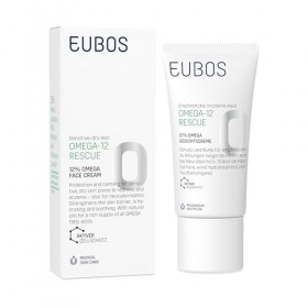 EUBOS OMEGA-12 RESCUE | 12% Omega Gesichtscreme | Für empfindliche und trockene Gesichtshaut | Lindert und beruhigt gereizte 