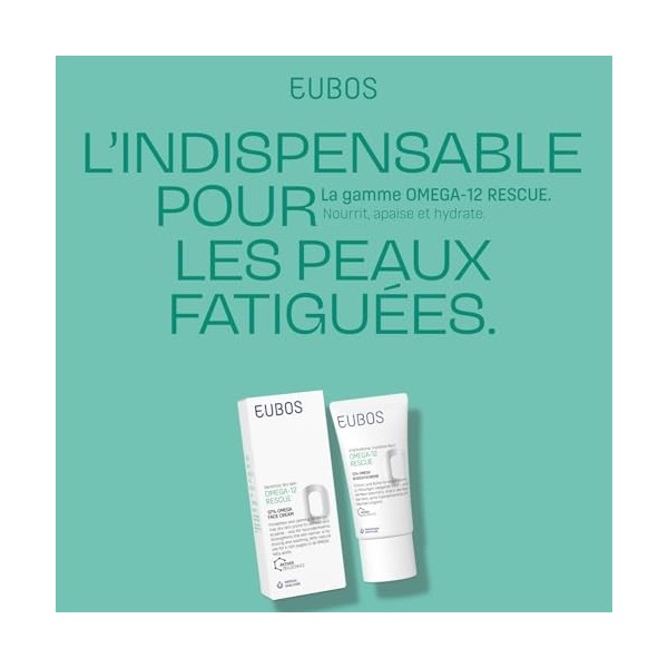 EUBOS OMEGA-12 RESCUE | 12% Omega Gesichtscreme | Für empfindliche und trockene Gesichtshaut | Lindert und beruhigt gereizte 