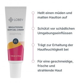 Lobey Glow Crème pour le visage avec vitamine C – Soin éclaircissant hydratant pour peaux mates – À laloe vera, à la prune d ...