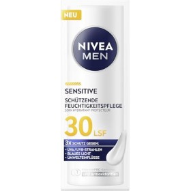 NIVEA MEN Sensitive Soin hydratant protecteur SPF 30 pour homme avec complexe VitaminPRO & antioxydants, crème légère avec pr