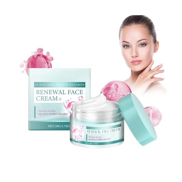 Renewal - Crème de jour anti-âge - Crème anti-rides - Pour homme et femme - Crème éclaircissante - Crème hydratante pour tous