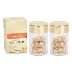 60PCS Sérum pour le Visage à la Vitamine C, Capsule pour le Visage, Sérum Hydratant, Réparateur, Barrière Cutanée, Réduit les