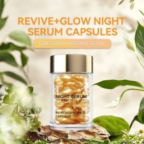 60PCS Sérum pour le Visage à la Vitamine C, Capsule pour le Visage, Sérum Hydratant, Réparateur, Barrière Cutanée, Réduit les