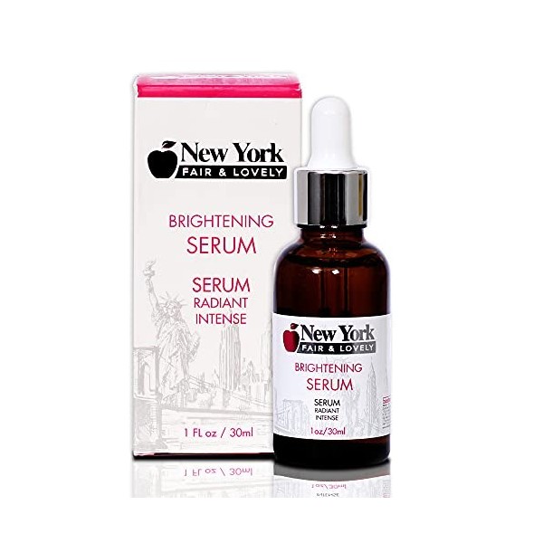 New York Fair & Lovely Skin Brightening Serum | 1 Fl oz / 30ml | Fade Dark Spots on: Elbows, Knees, Hands, Face, with Tyrosta