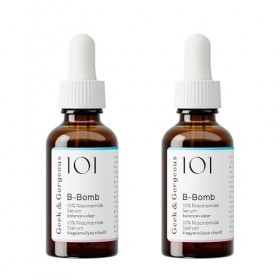 Geek & Gorgeous B-Bomb Duo Pack - Sérum à 10% de niacinamide hautement dosé - Raffine les pores, réduit les impuretés et régu
