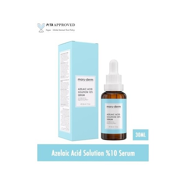 Maruderm Sérum à l’Acide Azélaïque 10% – Anti-Imperfections & Réducteur de Rougeurs – Sérum Équilibrant pour Peaux Mixtes à S