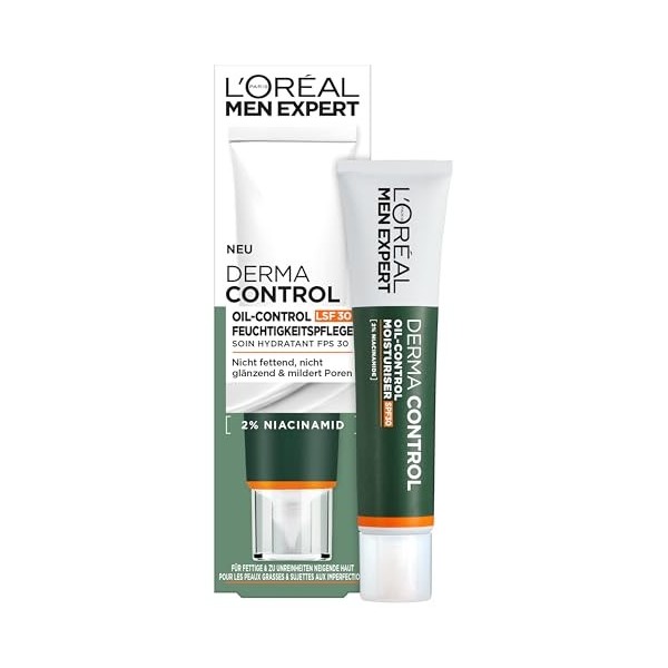 LOréal Men Expert Soin du visage anti-boutons SPF 30 pour homme, crème pour les peaux impures et sujettes à lacné, crème po C...