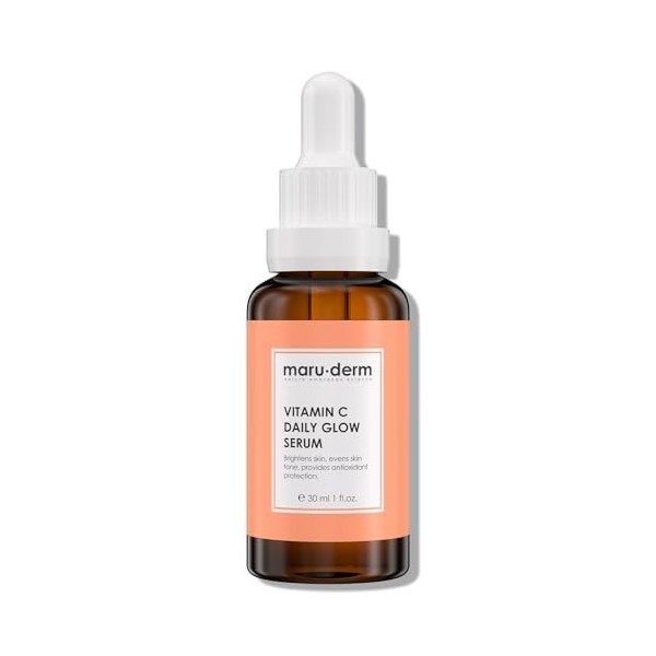 Maruderm Sérum à la Vitamine C pour Éclaircir, Raffermir, Hydrater | Sérum Anti-Âge, Peau Éclatante, Correction des Taches So