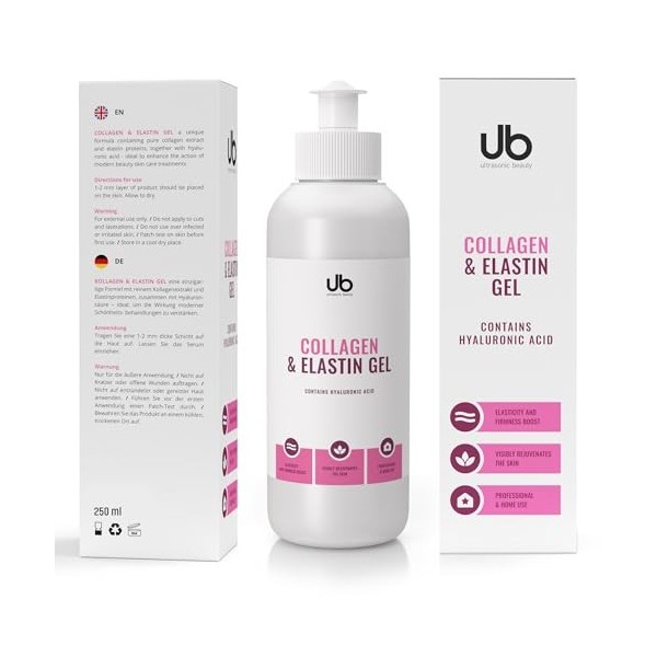 Gel UB Collagène & Élastine | Sérum Concentré | Gel Conducteur | Améliore lefficacité des traitements de beauté micro coura