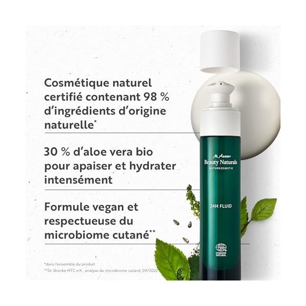 M. Asam Beauty Naturals 24H FLUID 50ml – protège & soigne la peau sensible, raffermit & apporte plus d’élasticité, cosmétiq