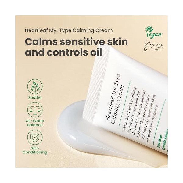 AXIS-Y Crème Apaisante Heartleaf My Type Apaisante, Soulage Les Rougeurs Et Hydrate Longue Durée Lotion Quotidienne Pour Le V