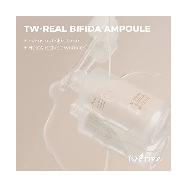 IsNtree TW-Real Bifida Ampoule 50 ml 1,69 fl.oz | Soin élasticité de la peau | Adoucit la texture de la peau | Soin Tonus & R