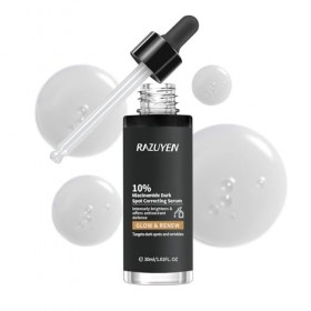 RAZUYEN Niacinamide 10% Sérum Tous Types de Peaux 30ml Crème Jour et Nuit