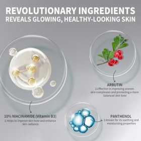 RAZUYEN Niacinamide 10% Sérum Tous Types de Peaux 30ml Crème Jour et Nuit