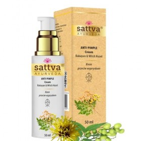 Sattva Crème anti-boutons contre les impuretés du visage – Crème anti-imple de Sattva avec bakayan et hamamélis – Crème natur