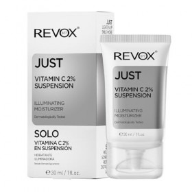 REVOX B77 - Suspension Just Vitamine C 2%, 30 ml, Hydratant Éclaircissant Visage Et Cou, Réduit Les Taches Brunes, Améliore L
