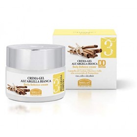 Helan, Linea Viso 3 - Creme Hydratante Visage Fluide et Légère contre Impureté, Creme Visage Femme Gel à lArgile Blanche pou