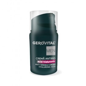Gerovital Men Crème Visage Homme à l’Acide Hyaluronique 30 ml – Soin Hydratant Anti-Rides – Absorption Rapide – Texture Légèr