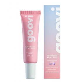 GOOVI Naturally Tinted Beauty Cream - Crème de jour teintée SPF 15 - BB crème naturelle pour tous les types de peau - Hydrata