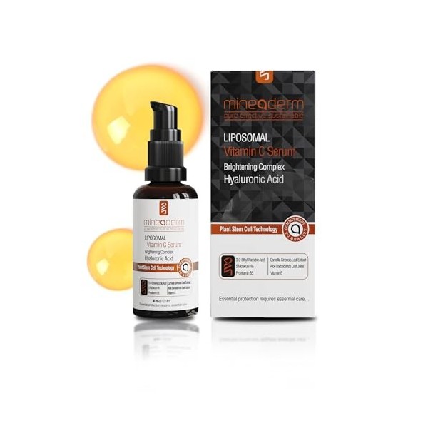 Mineaderm Sérum liposomal Complexe éclaircissant à la vitamine C | Sérum éclaircissant anti-âge et anti-imperfections à la vi