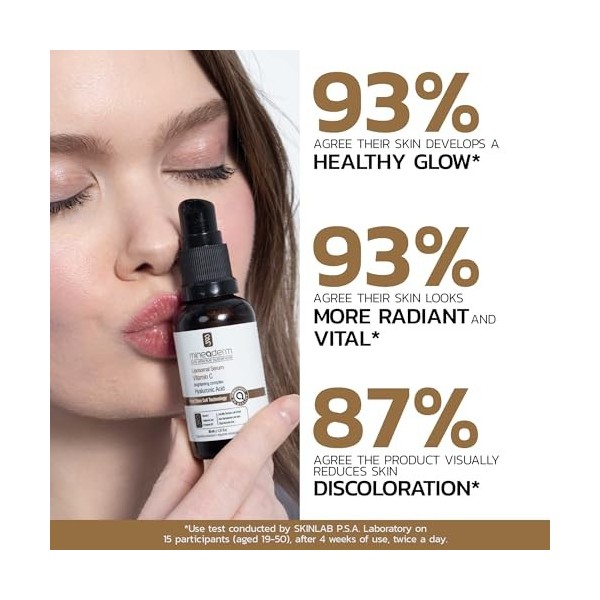 Mineaderm Sérum liposomal Complexe éclaircissant à la vitamine C | Sérum éclaircissant anti-âge et anti-imperfections à la vi